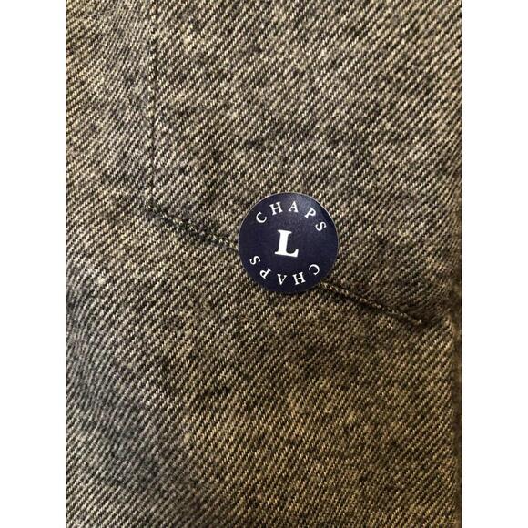 Chaps Performance Flannel Solid Dark Gray Retains Heat/Wicks Moisture NEW sz L - Picture 6 of 10